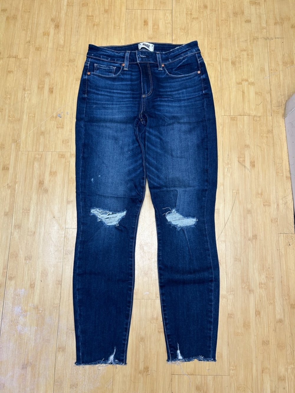 PAIGE Verdugo Ankle Distressed Skinny Jeans